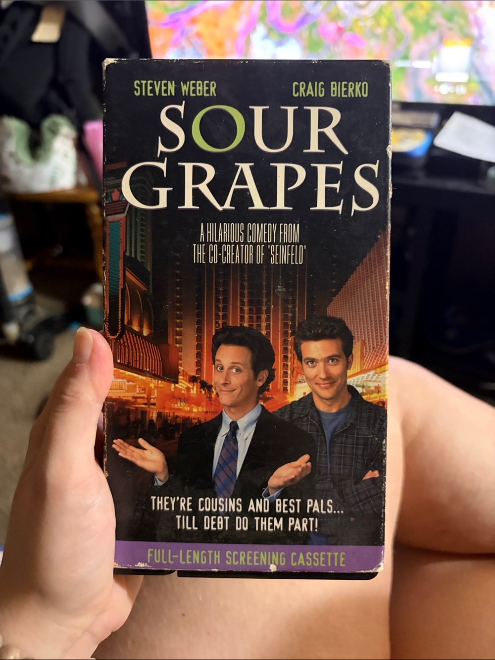 Warner Bros. Sour Grapes VHS Cover — Black, Purple, Orange